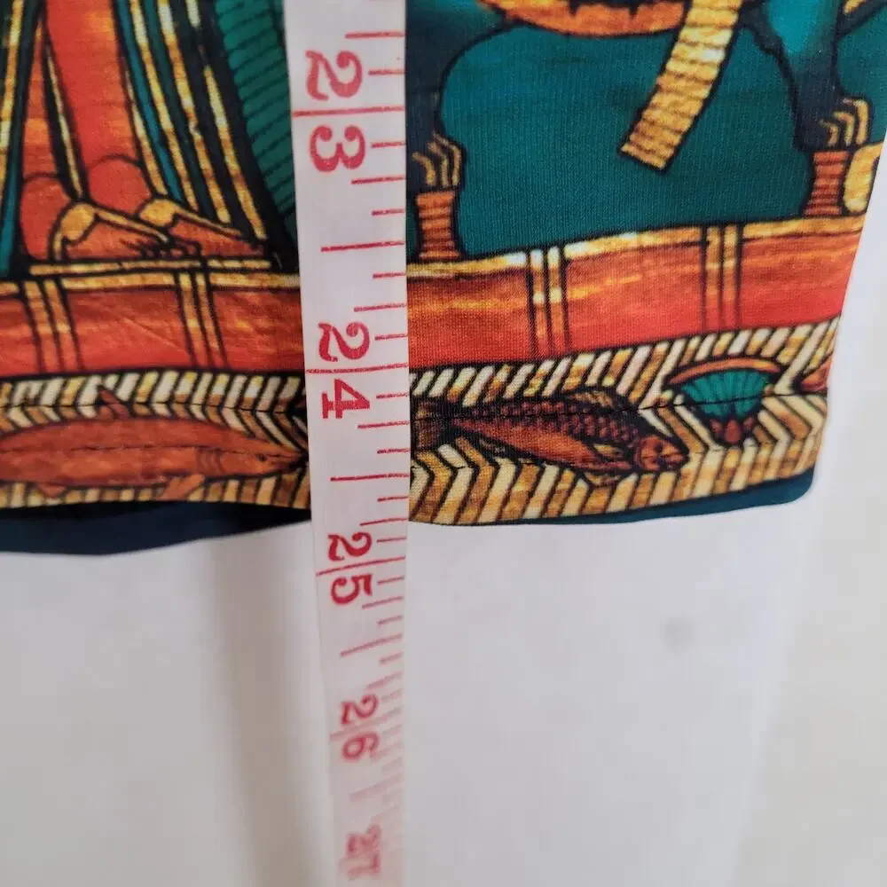 Black milk green Egyptian midi pencil skirt Size small novelty unique maximal